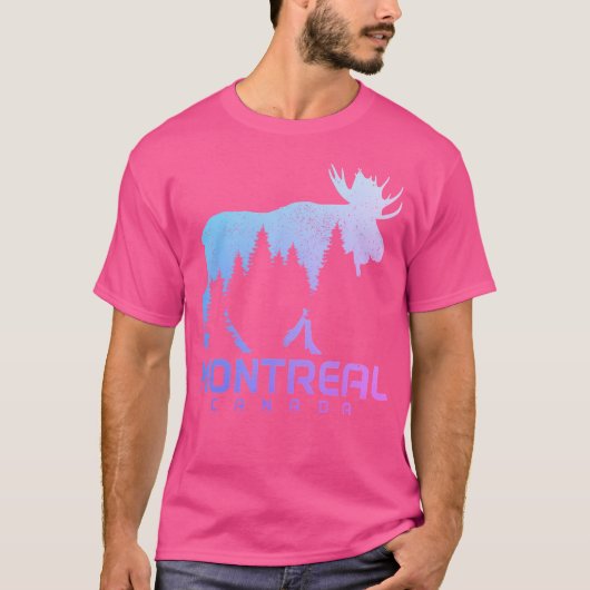 Montreal Quebec Canada Moose Souvenir T-shirt (Voorkant)