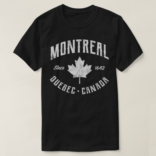 Montreal Quebec Canada sinds 1642 T-shirt (Design voorkant)