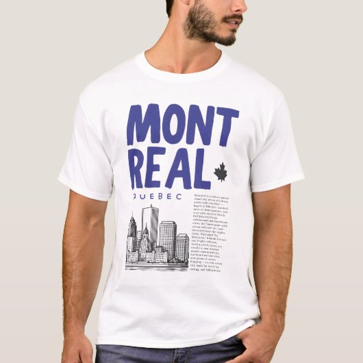 Montreal Quebec Canada skyline  T-shirt (Voorkant)