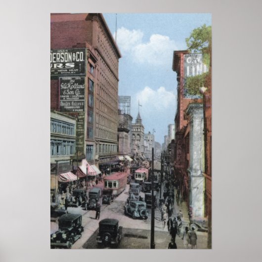 Montreal Quebec Canada St Catherine Street Poster (Voorkant)