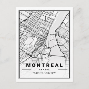 Montreal Quebec Canada Travel City Map Briefkaart