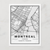 Montreal Quebec Canada Travel City Map Briefkaart (Voorkant)