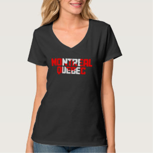 Montreal Quebec Canada Vintage Pride Canadese Vlag T-shirt