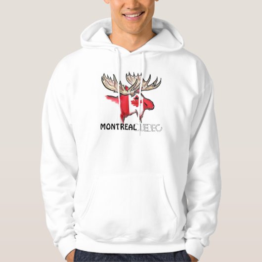 Montreal Quebec Canadese vlag Hoodie (Voorkant)