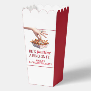 Montreal Quebec Poutine een Ring op het Bacheloret Bedankdoosjes