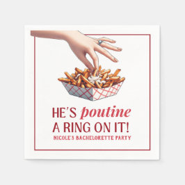 Montreal Quebec Poutine een Ring op het Bacheloret Servet