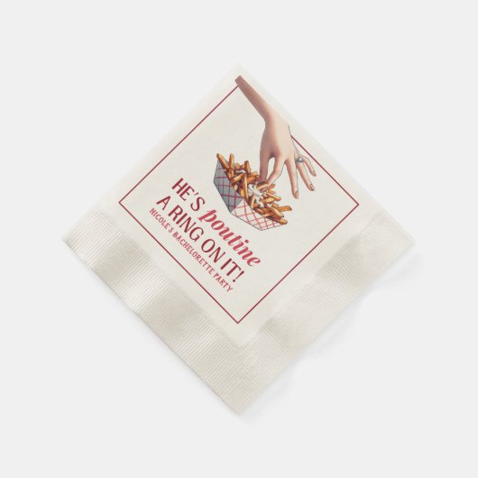 Montreal Quebec Poutine een Ring op het Bacheloret Servet (Hoek)