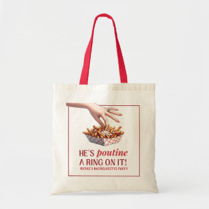 Montreal Quebec Poutine heeft een Ring aan haar Vi Tote Bag