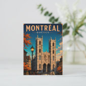 ⛪ Montreal Quebec Reis Retro 🇨🇦 Briefkaart (Staand voorkant)