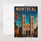⛪ Montreal Quebec Reis Retro 🇨🇦 Briefkaart (Voorkant / Achterkant)