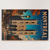 ⛪ Montreal Quebec Reis Retro 🇨🇦 Legpuzzel (Horizontaal)