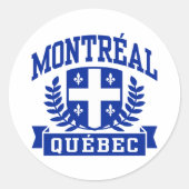 Montreal Quebec Ronde Sticker (Voorkant)