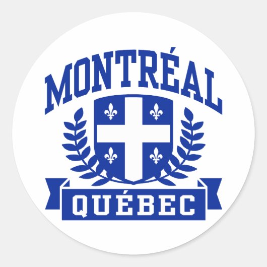 Montreal Quebec Ronde Sticker (Voorkant)