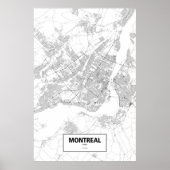 Montreal, Quebec (zwart op wit) Poster (Voorkant)