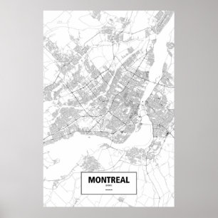 Montreal, Quebec (zwart op wit) Poster