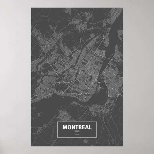 Montreal, Quebec (zwart wit) Poster (Voorkant)