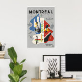 Montreal Reisposter Canada Kunstprint Vintage Poster (Thuiskantoor)