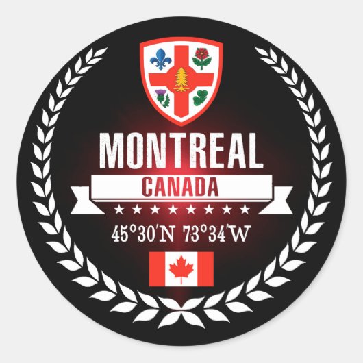 Montreal Ronde Sticker (Voorkant)