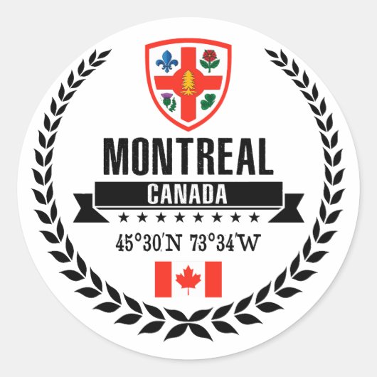Montreal Ronde Sticker (Voorkant)