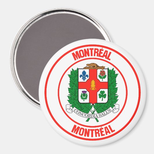 Montreal Round Emblem Magneet (Voorkant / Achterkant)