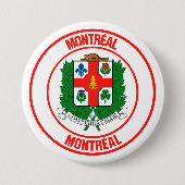 Montreal Round Emblem Ronde Button 7,6 Cm (Voorkant)