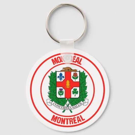 Montreal Round Emblem Sleutelhanger (Voorkant)