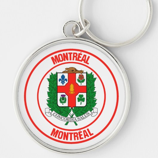 Montreal Round Emblem Sleutelhanger (Voorkant)