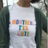 Montreal schattige typografie modern kleurrijk t-shirt