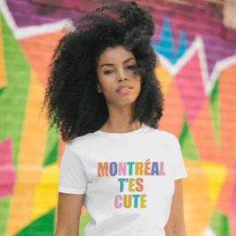 Montreal schattige typografie modern kleurrijk t-shirt