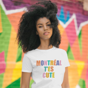 Montreal schattige typografie modern kleurrijk t-shirt