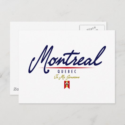 Montreal Script Briefkaart (Voorkant / Achterkant)