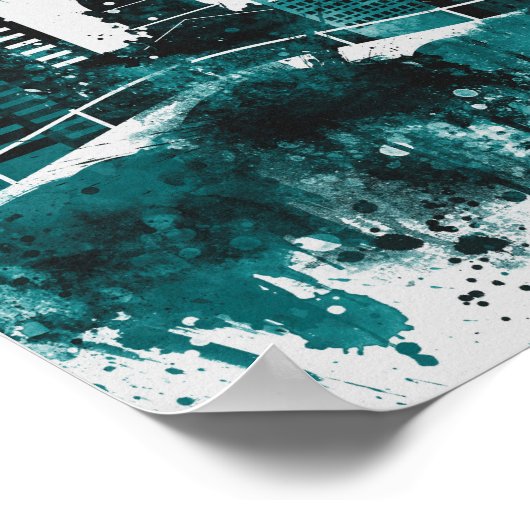 Montreal Skyline Art Poster (Hoek)