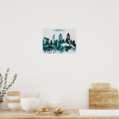 Montreal Skyline Art Poster (Keuken)