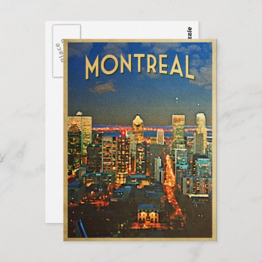 Montreal Skyline Briefkaart (Voorkant / Achterkant)