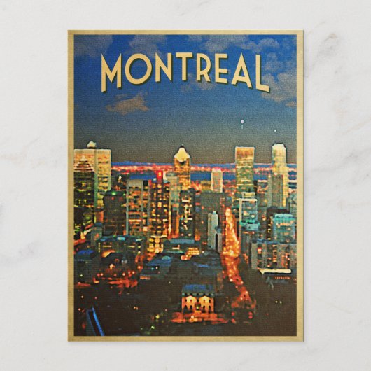 Montreal Skyline Briefkaart (Voorkant)