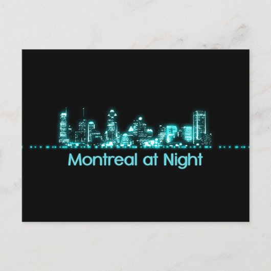 Montreal Skyline Briefkaart (Voorkant)