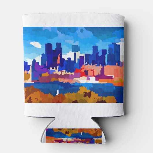 Montreal Skyline Business District Blikjeskoeler (Achterkant)