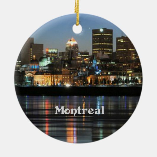 Montreal Skyline Keramisch Ornament (Achterkant)