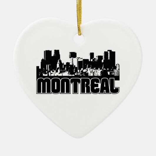 Montreal Skyline Keramisch Ornament (Voorkant)