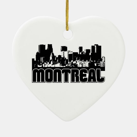 Montreal Skyline Keramisch Ornament (Achterkant)