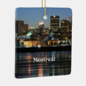 Montreal Skyline met kerstheilige Keramisch Ornament (Rechts)