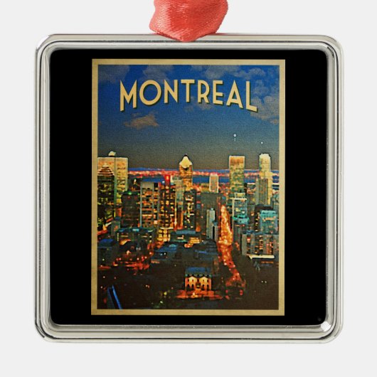 Montreal Skyline Metalen Ornament (Voorkant)
