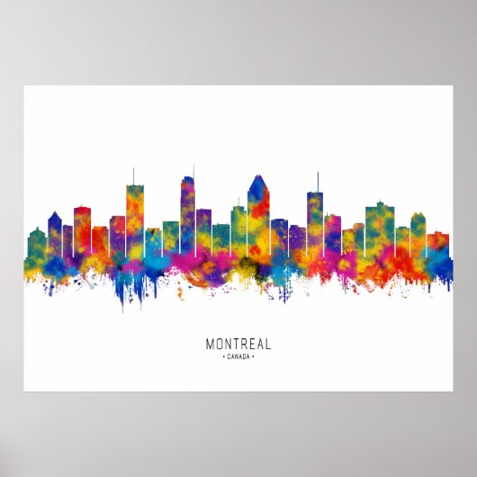 Montreal Skyline Poster (Voorkant)