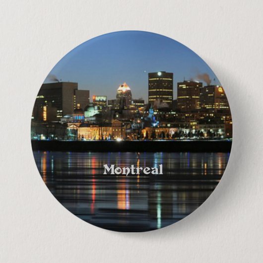 Montreal skyline ronde button 7,6 cm (Voorkant)