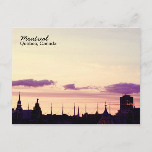 Montreal skyline sunset Briefkaart