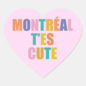Montreal stad moderne typografie schattig hart sticker (Voorkant)