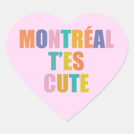 Montreal stad moderne typografie schattig hart sticker