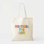 Montréal stad typografie modern kleurrijk tote bag (Voorkant)