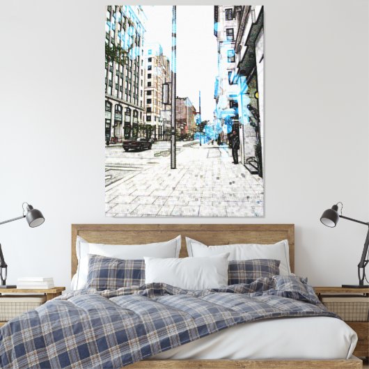 Montreal Street 8343a Canvas Afdruk (Insitu (Slaapkamer))