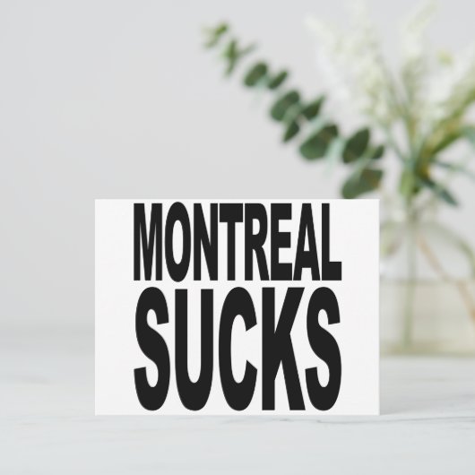 Montreal Sucks Briefkaart (Staand voorkant)